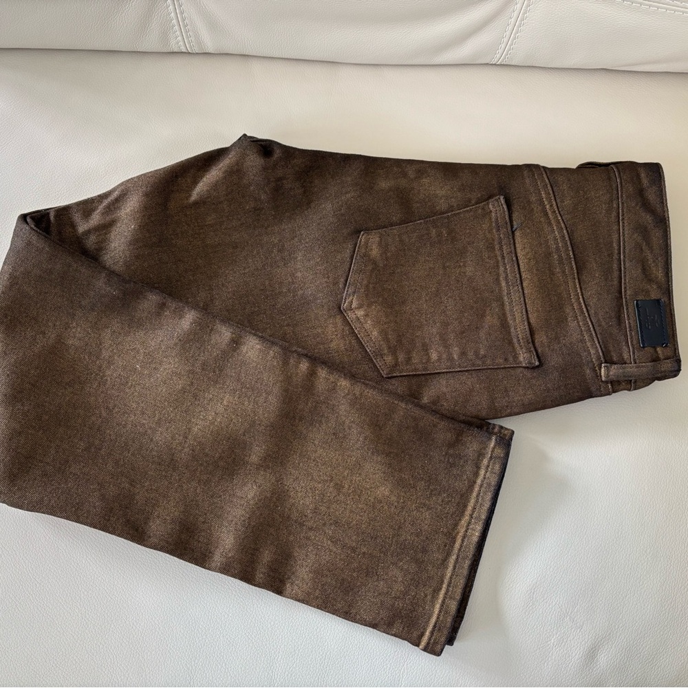 Ralph Lauren Coated Straight Ankle Jeans, Size 6